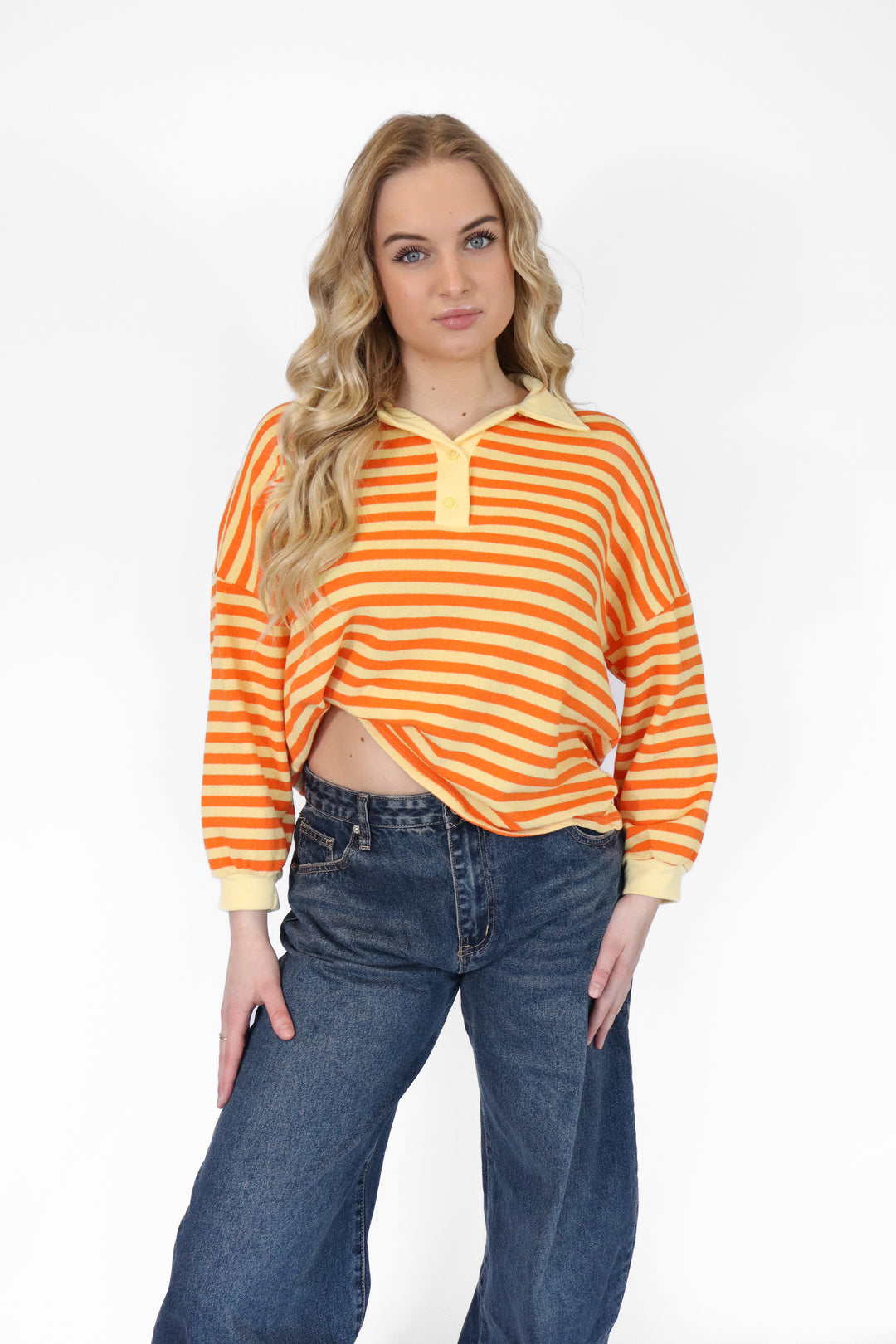 Lina Striped Polo - Stretch