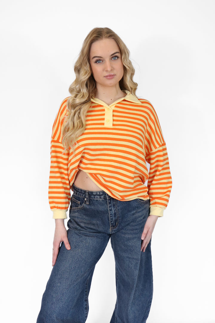 Lina Striped Polo - Stretch