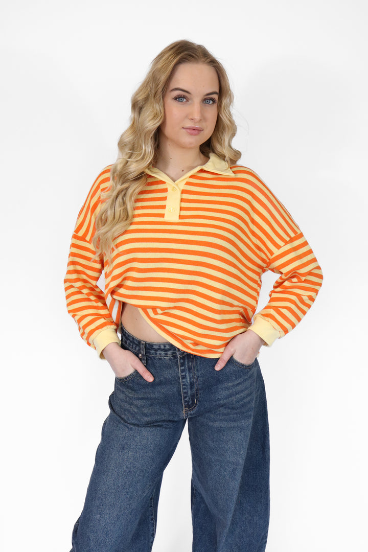 Lina Striped Polo - Stretch