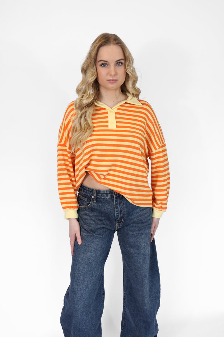 Lina Striped Polo - Stretch