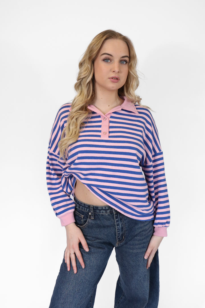 Lina Striped Polo - Stretch