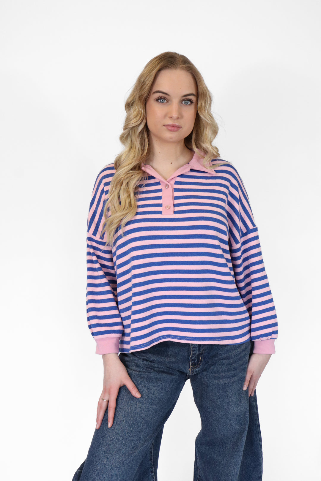 Lina Striped Polo - Stretch