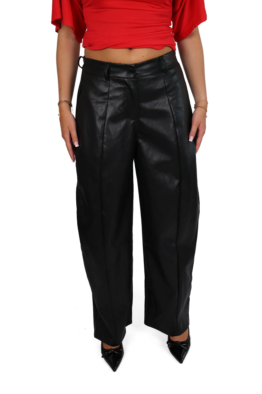 The Blake Leather Pants - Stretch