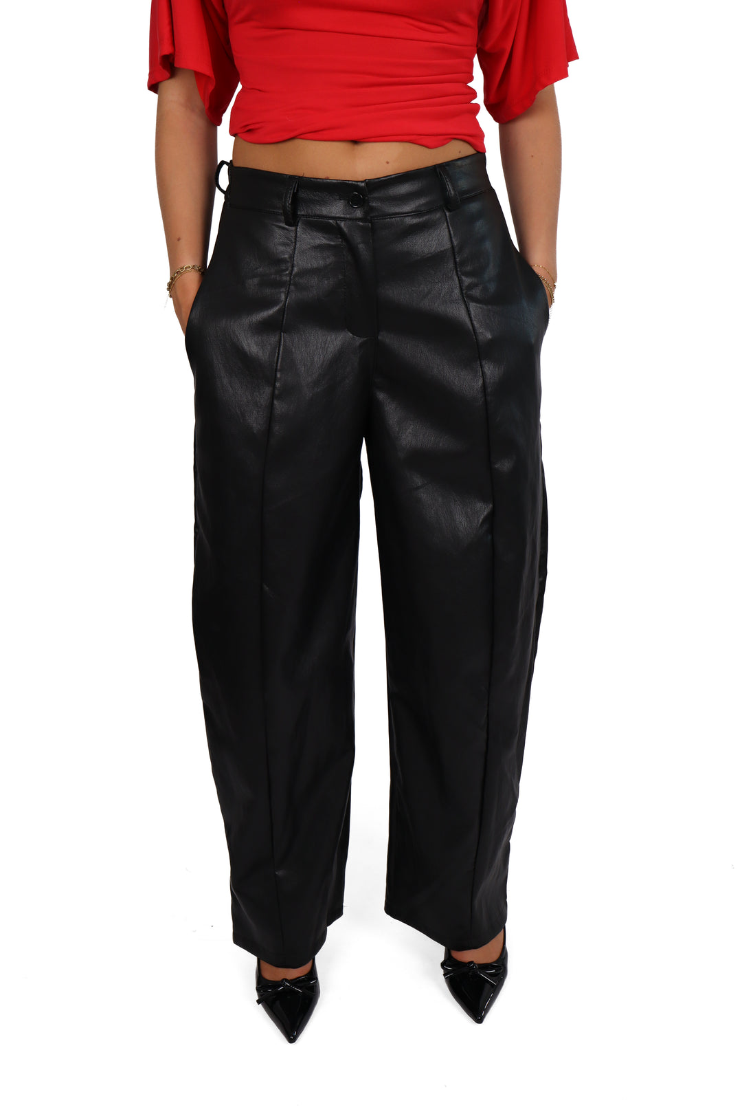 The Blake Leather Pants - Stretch