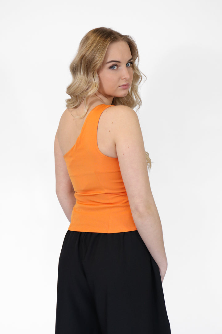 Elara One Shoulder Button Top