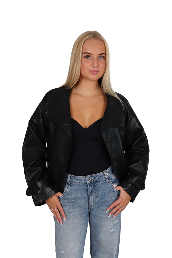 Kendall Oversized Leather Jacket