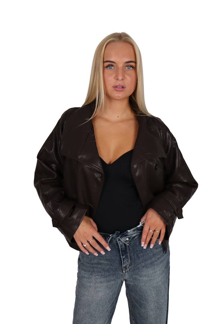 Kendall Oversized Leather Jacket