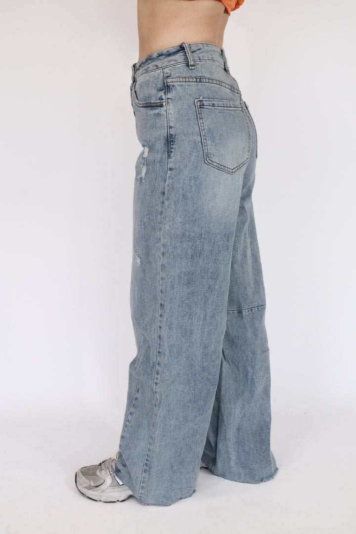 Lena Wide Leg Jeans - Stretch