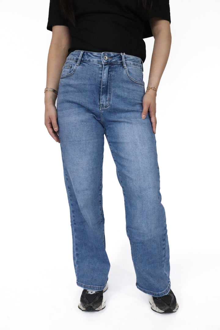 Brooklyn Petite Wide Leg Jeans - Stretch