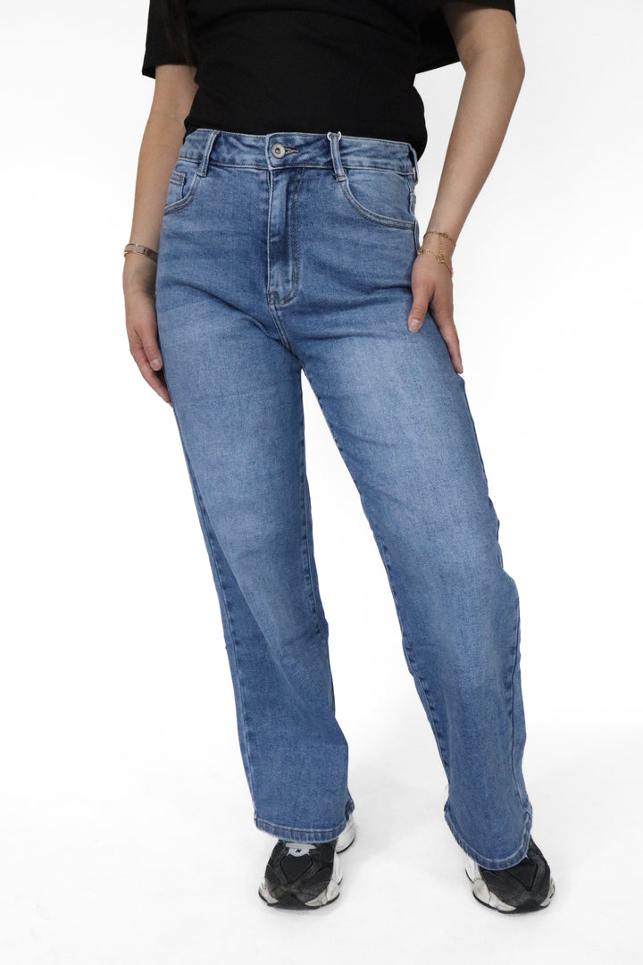 Brooklyn Petite Wide Leg Jeans - Stretch