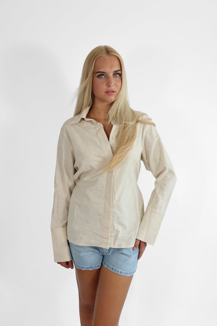 Ella Linnen Tied Blouse