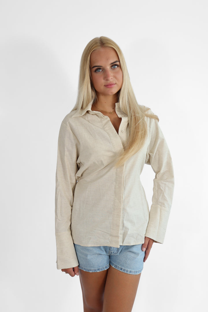 Ella Linnen Tied Blouse