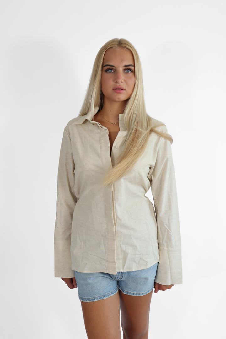 Ella Linnen Tied Blouse