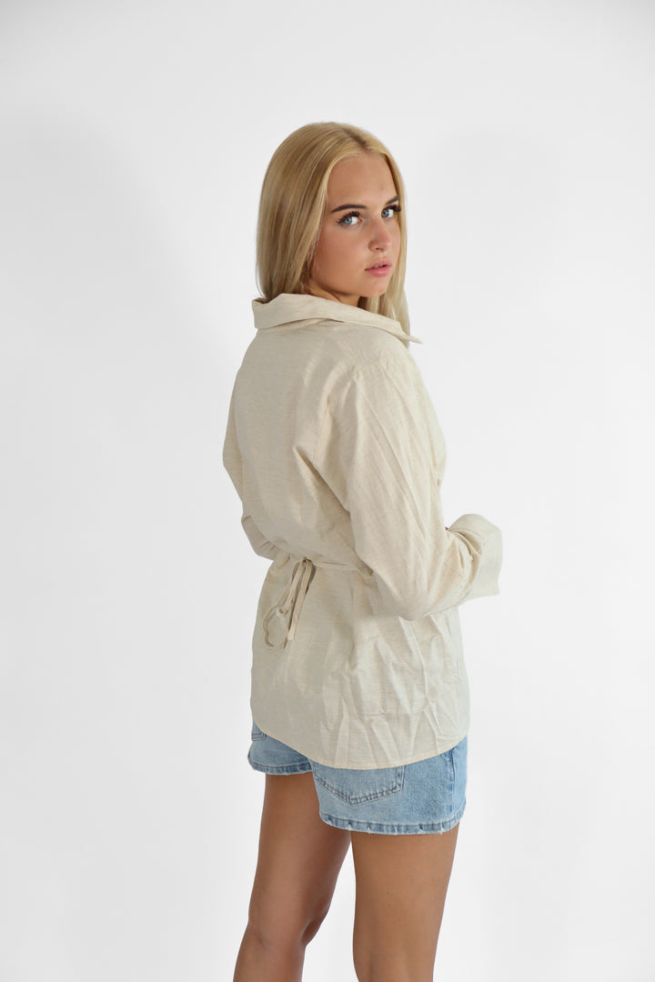 Ella Linnen Tied Blouse