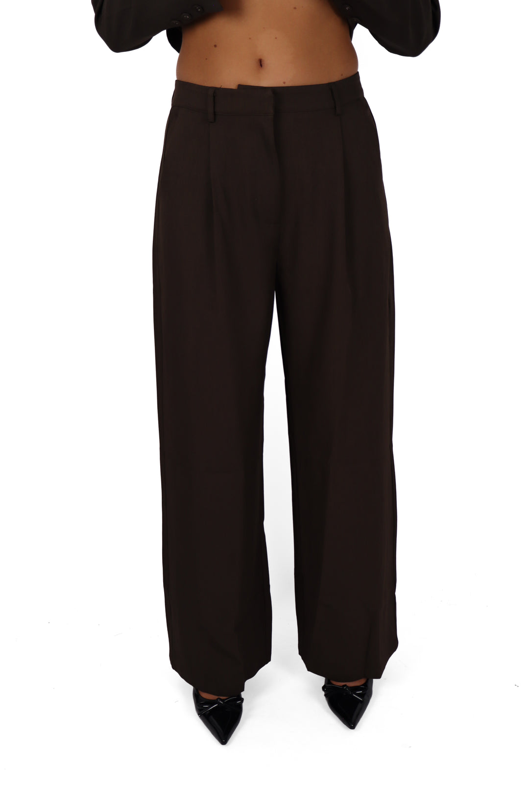 Milan Midwaist Wide Leg Pantalon - Non Stretch