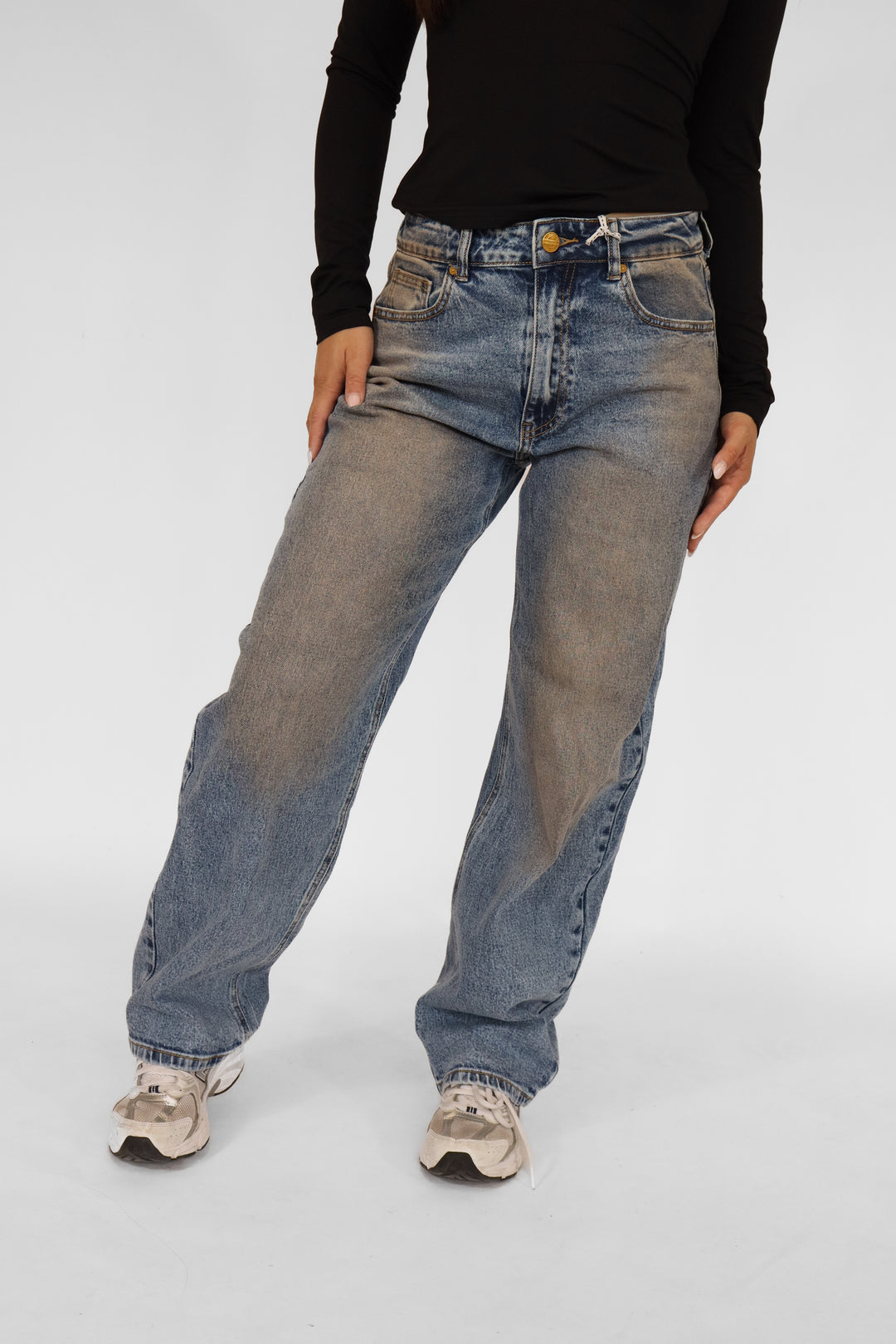 Amé Balloon Wide Leg Jeans - Stretch