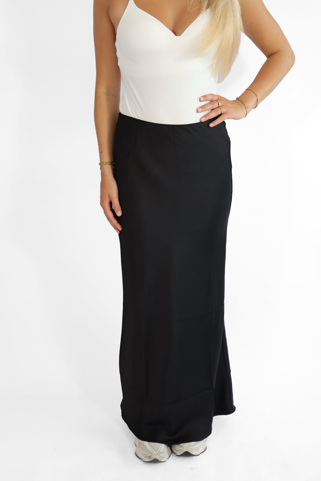 Satin Long Skirt - Non Stretch