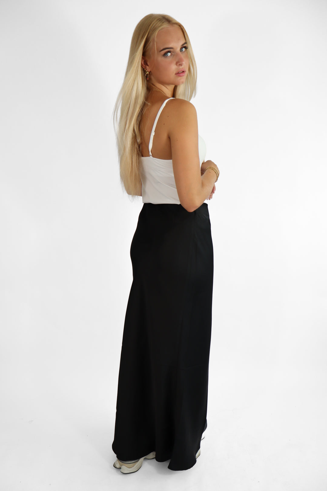Satin Long Skirt - Non Stretch