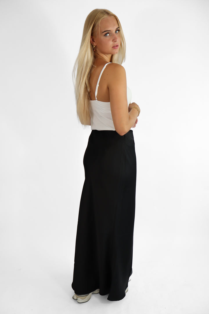 Satin Long Skirt - Non Stretch