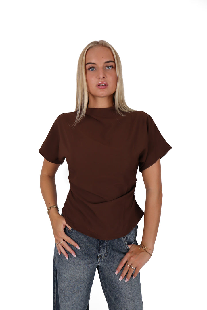 Espresso Draped Top