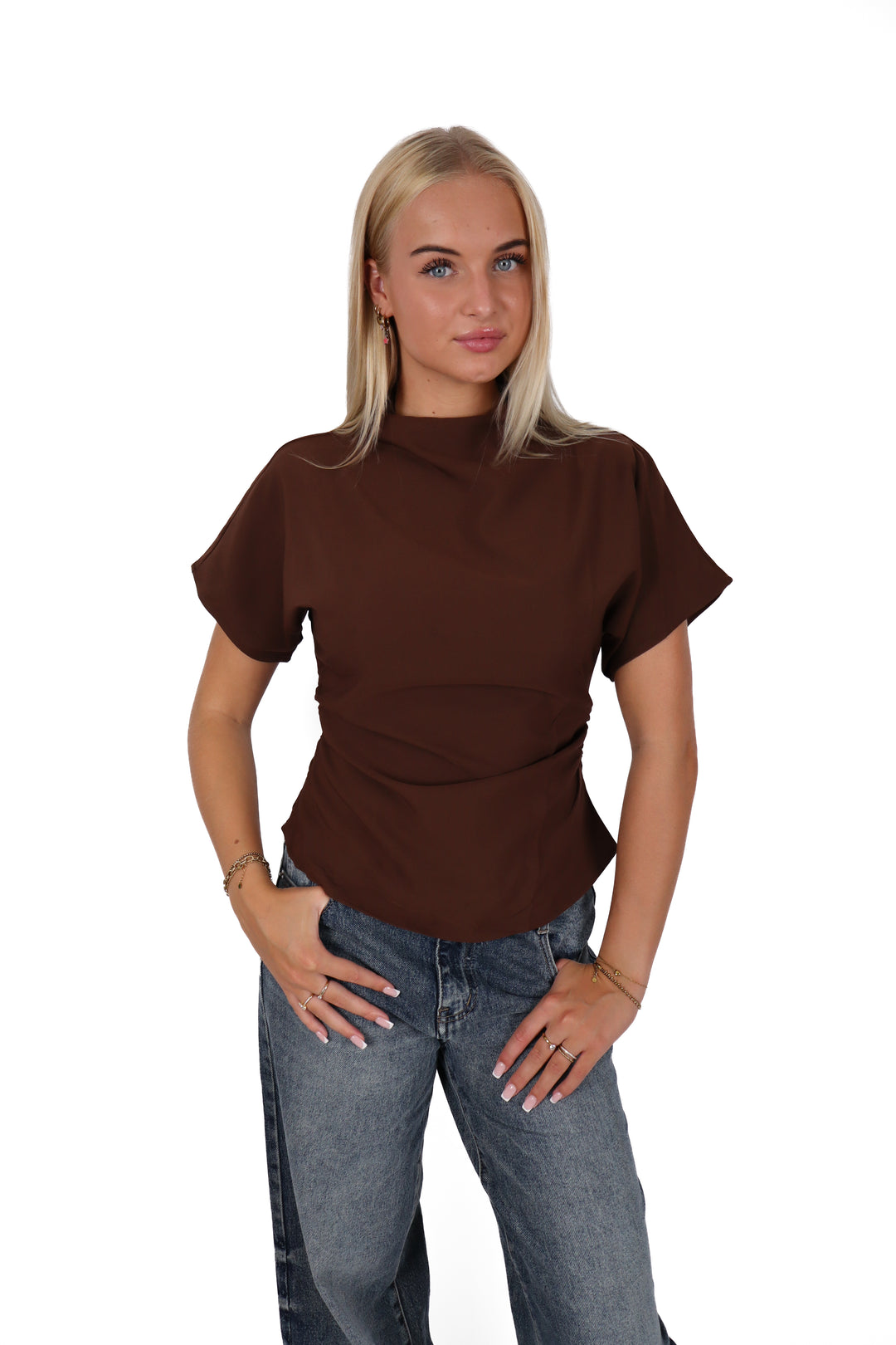 Espresso Draped Top