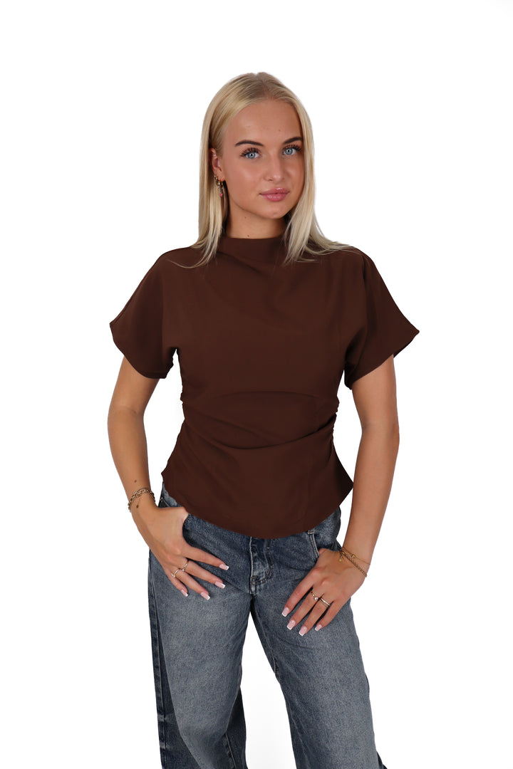 Espresso Draped Top