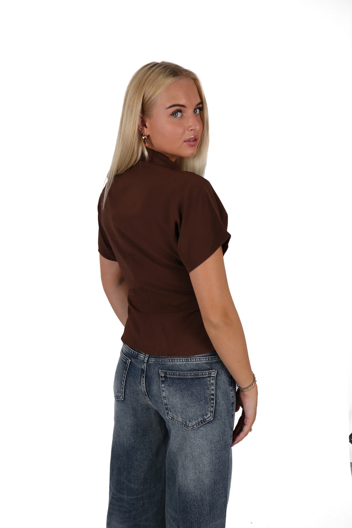 Espresso Draped Top