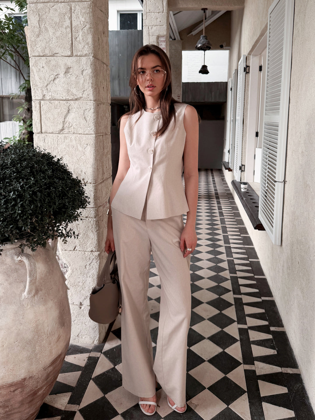 Soft Move Linnen Trouser - Stretch