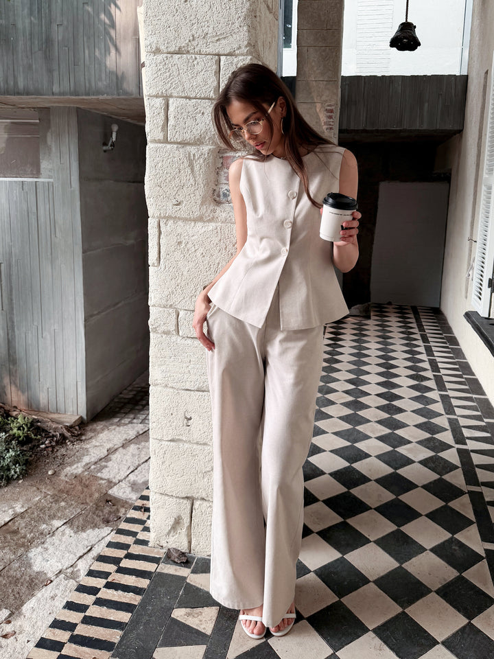 Soft Move Linnen Trouser - Stretch