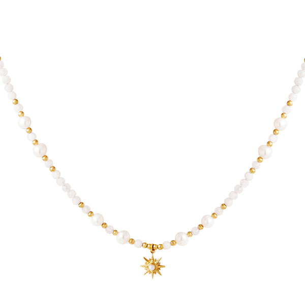 Never Fall Pearl Necklace - Gold