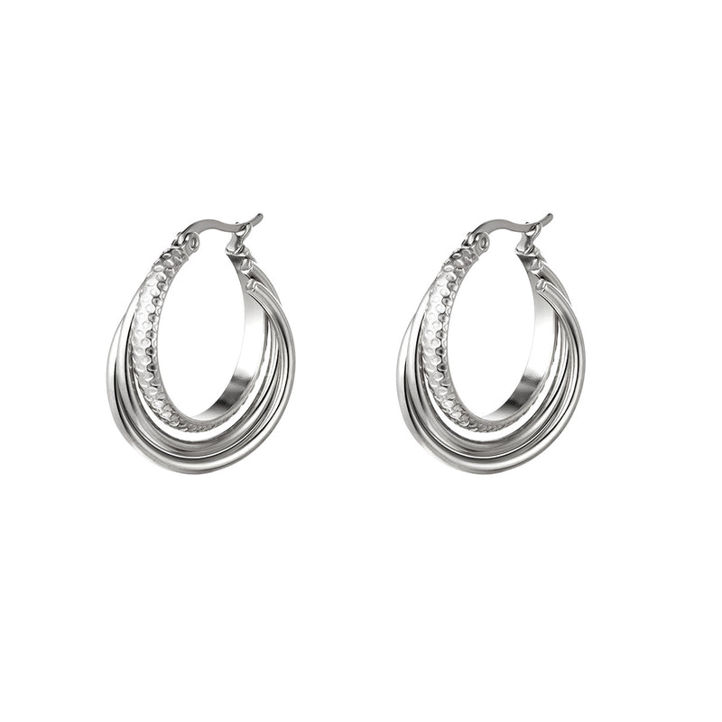 Love Language Hoop Earrings - Silver