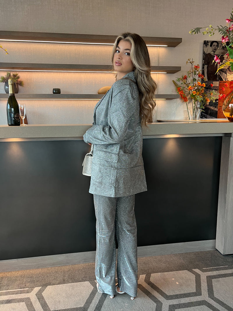Glitter Blazer - Silver