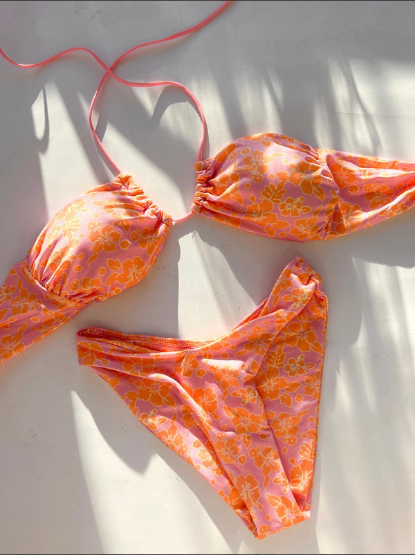 Maisy Flower Bikini - Pink/Orange
