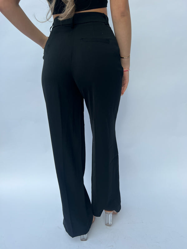 Selby Wide Leg Pantalon - Black